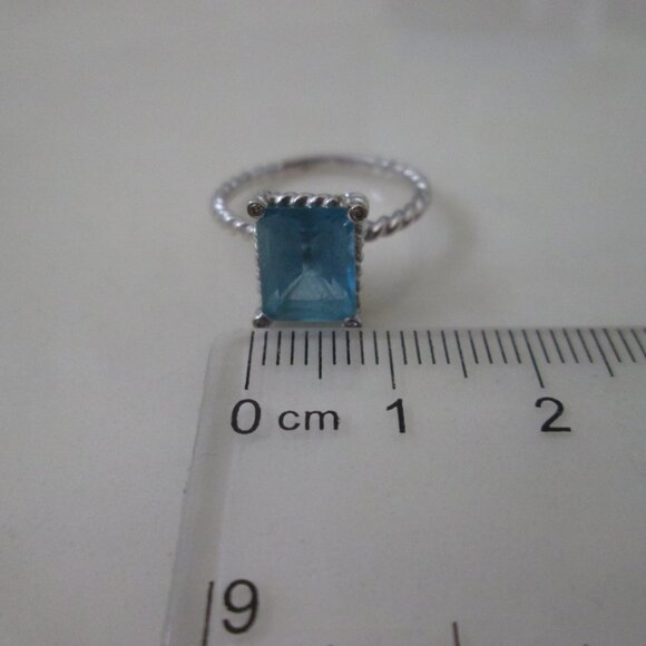 BH EFFY 14k white gold blue topaz diamond ring - Picture 5 of 5